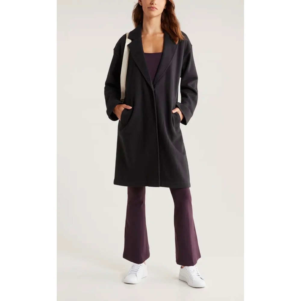 New! Zella Cloud Fleece Longline Blazer Black‎ XL Oversized Cozy Jacket